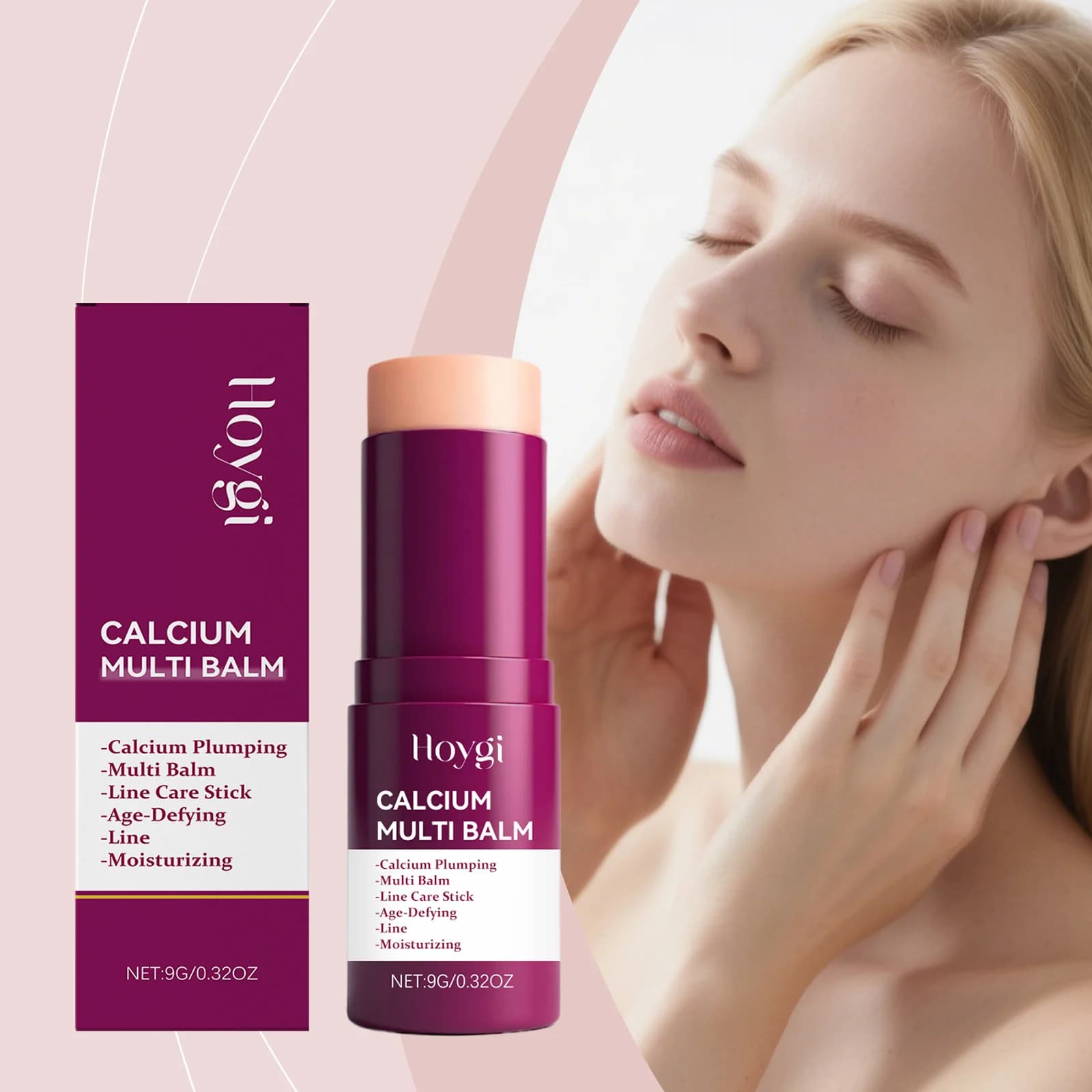 Balsamo multiplo volume di calcio Stick coreano per la cura della pelle Crema per il viso e gli occhi Collagene Prodotto per la cura del viso antirughe idratante profondo