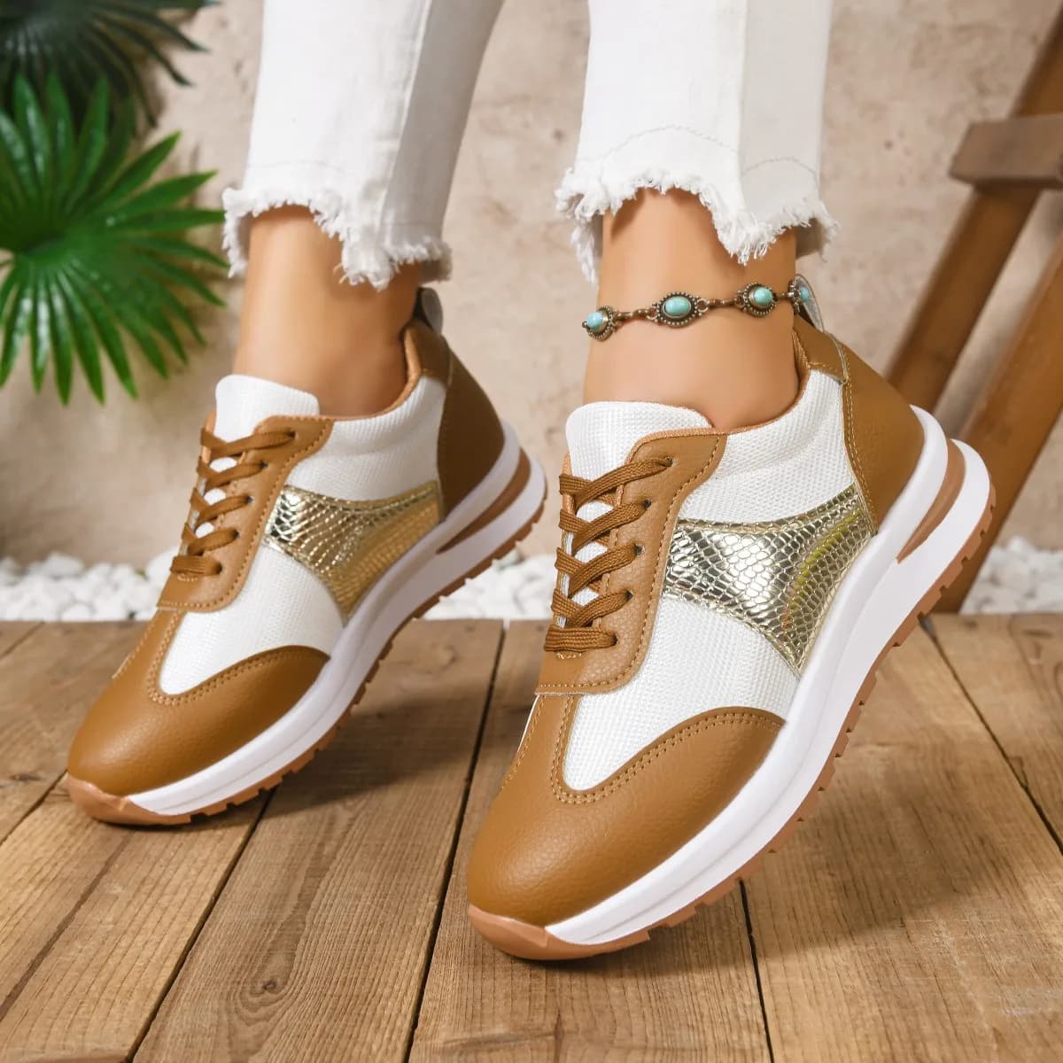 Women's Women's Casual Shoes New Autumn Shoes Fashionable Women's Shoes Breathable With Laces Women's Sports Shoes With Plated Walking Shoes