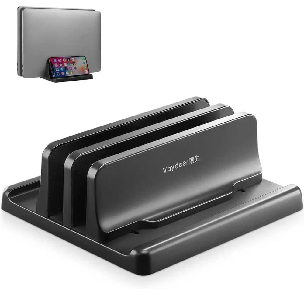 Supporto verticale per laptop Supporto portatile in plastica per MacBook/Tablet/telefono Dock per notebook desktop regolabile Salva spazio Accessorio-Vaydeer