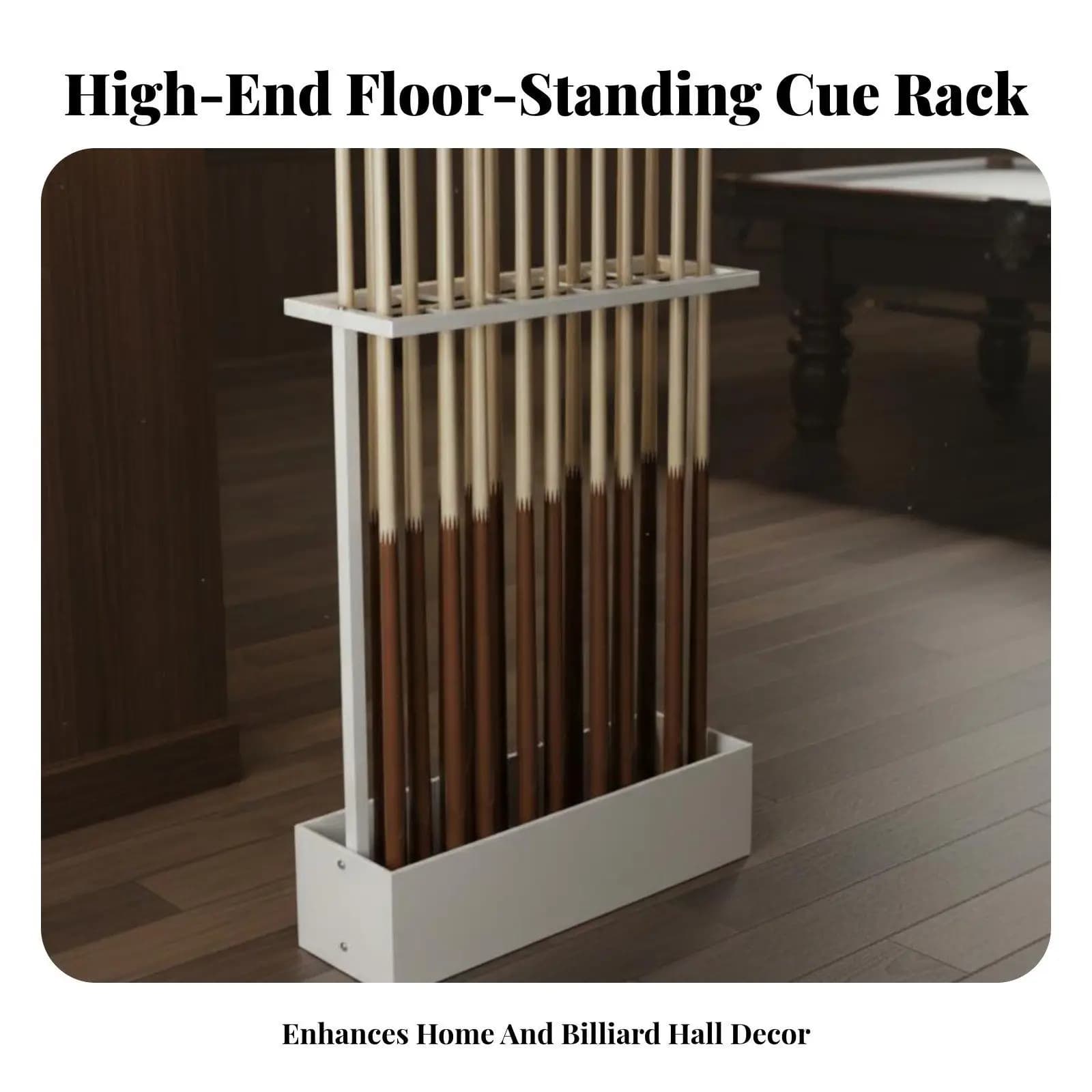 Heavy Duty Billiard Cue Rack with Stable Base Pool Cue Holder Rack for Professional Club Bar Decor
