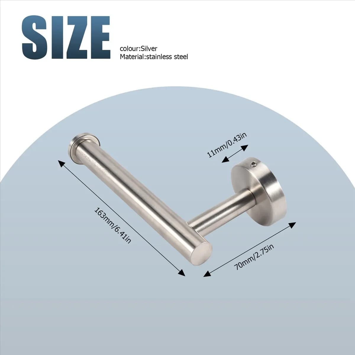 Supporto per Carta Igienica in Acciaio Inox 304, Dispenser Rotondo per Rotoli di Carta, Edizione Limitata
