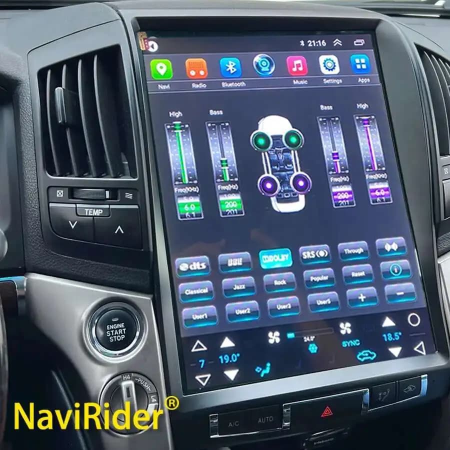 15.6 "autoradio Android 14 screen 256GB Gps for Toyota Land Cruiser 200 Landcruiser 2012 LC200 multimedia player Video CarPlay