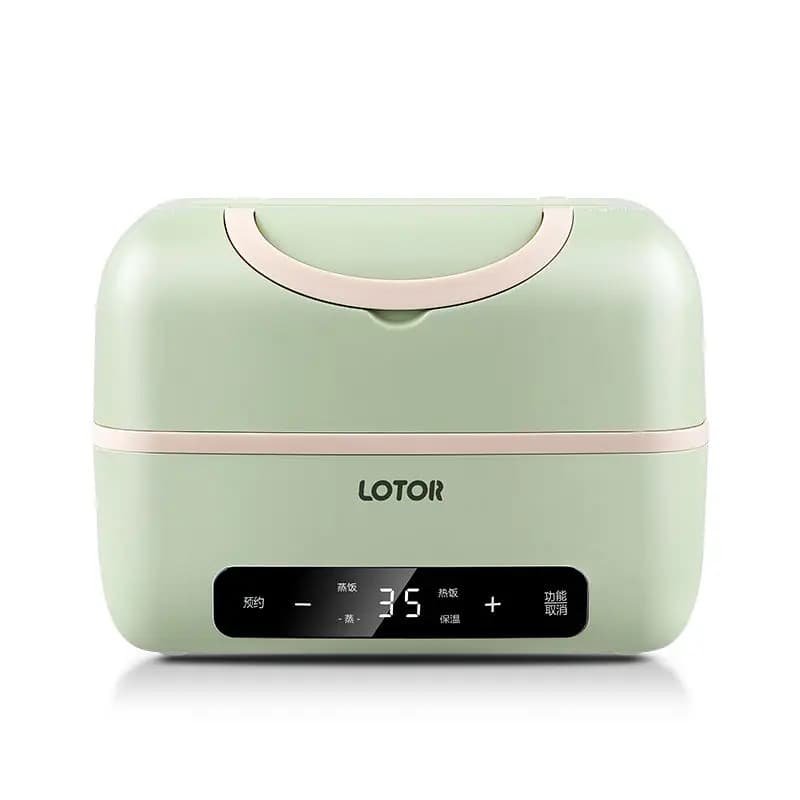 Lunch Box elettrico portatile da 1,2 litri con scaldavivande a doppio strato e maniglia, per uso in ufficio