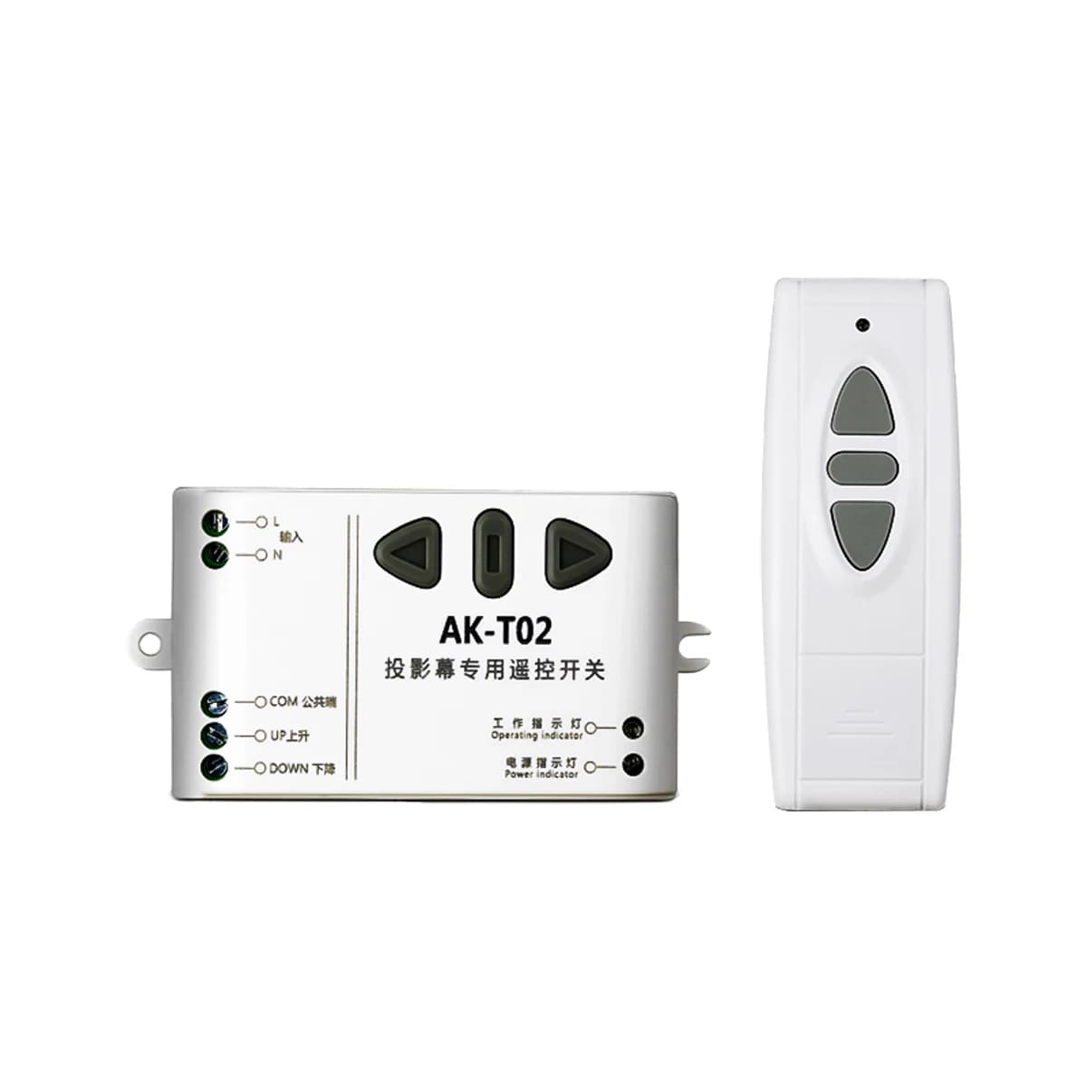 AC85V-250V Wireless Remote Control Switch 433MHz for Smart Projector Screen Automated Curtains Shutter Motor Smart Home Control