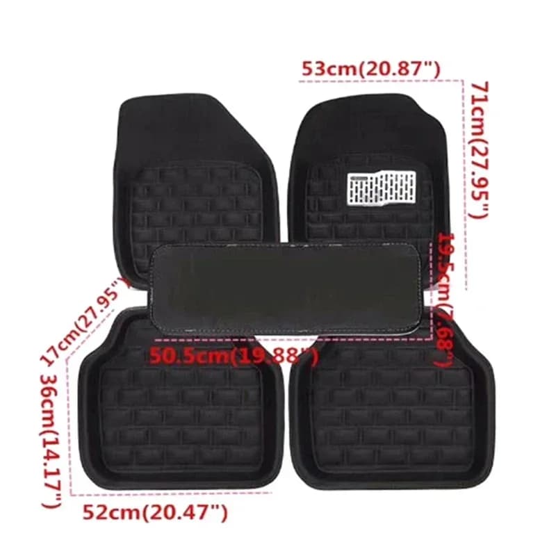 Auto 5pcs Floor Mats Foot Rugs Carpets Car Styling For Duster Premium Full Set Carpet Floor Mat Leather Car Accessories