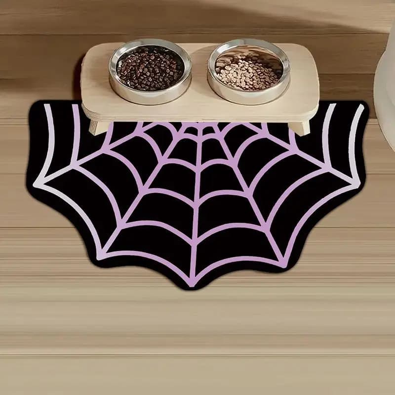 VIKAMA Halloween Spider Web Alien Door Mat Anti Slip Doormat Spooky Scary Floor Mat Pet Mat Holiday Party Home Decor