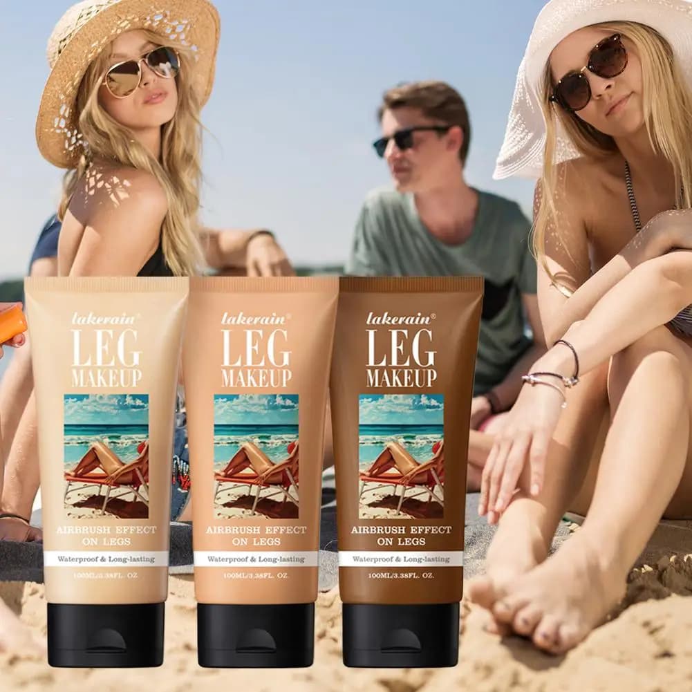 Fondotinta Corpo Impermeabile a Copertura Totale per Gambe Perfette, Correttore per Cicatrici, Tatuaggi, Vene, Abbronzante Istantaneo Senza Sole