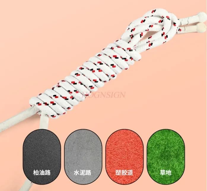 Jumping rope for kids without handle, nylon and cotton rope