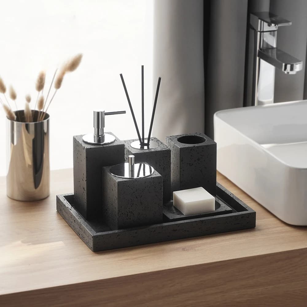 Moderna pietra arenaria grotta pietra tazza di risciacquo coppia spazzolino tazza accessori per il bagno bottiglia di lozione vassoio per aromaterapia dispenser di sapone