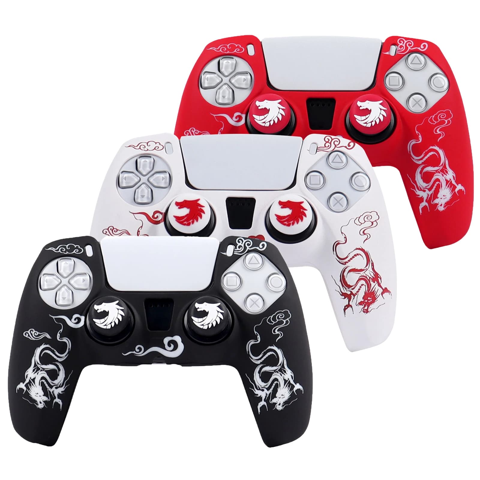 Custodia morbida in silicone con intaglio laser per custodia in pelle per controller PS5 Accessori per joystick per gamepad
