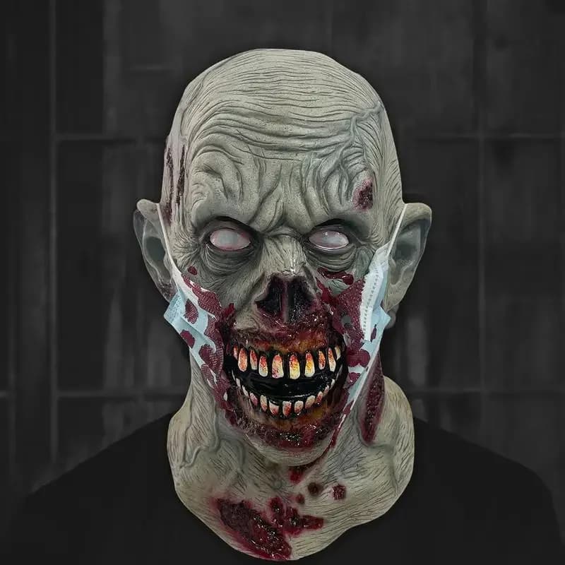 Maschere di Halloween Horror, Copricapo Zombie in Lattice, Elmi Sanguinosi, Maschera Integrale Spaventosa per Feste, Cosplay, Accessori per Costumi Horror