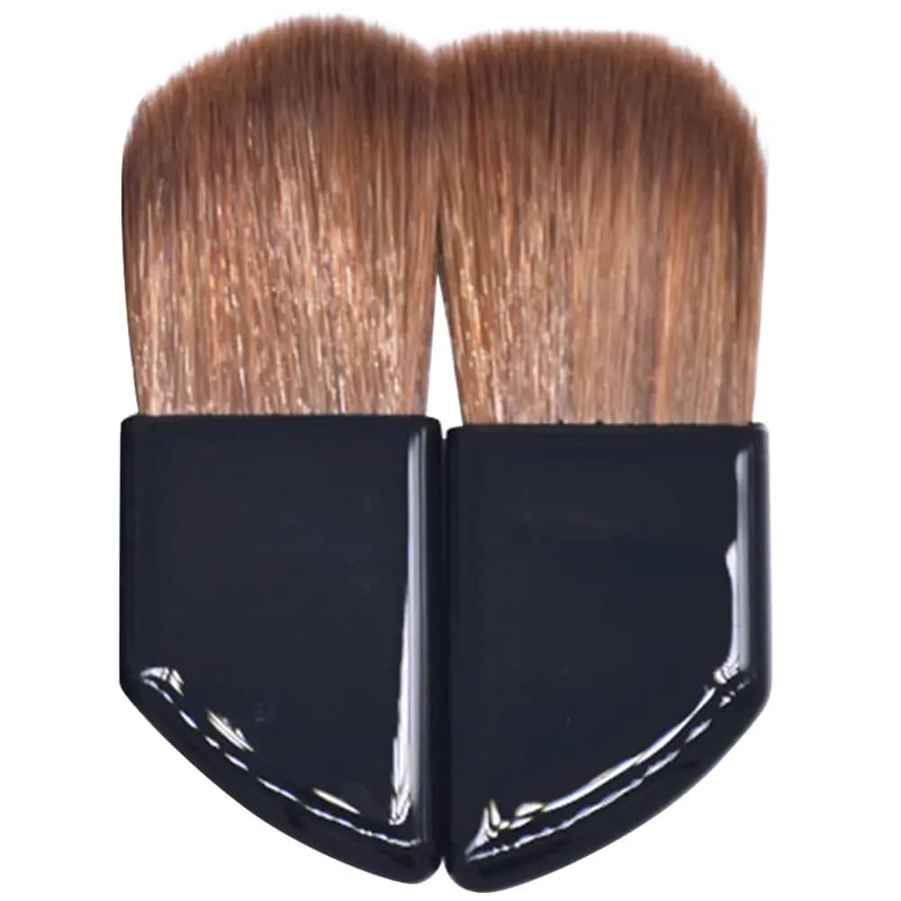 Set di 2 Pennelli Mini Portatili per Blush, Setole Dense e Resistenti per Crema, Polvere, Fondotinta, Fard, Trucco per le Guance, da Viaggio