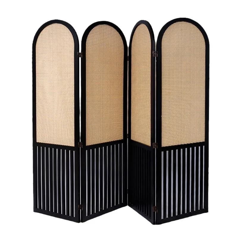 Schermo in legno massello di rattan, ingresso mobile pieghevole di fascia alta per bloccare la decorazione del soggiorno, divisorio semplice per l'ingresso della casa