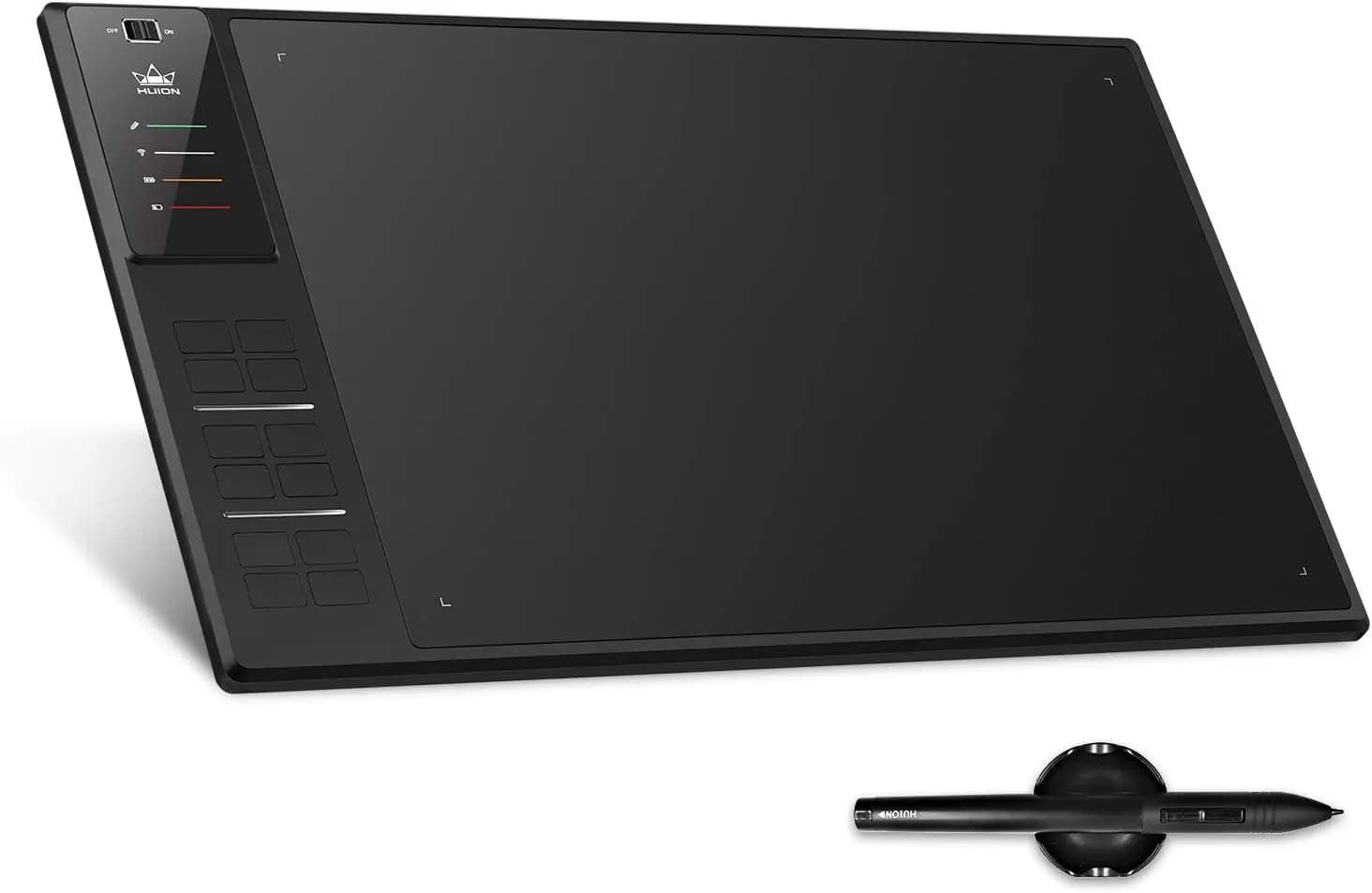 Tavoletta Grafica Wireless con 8192 Livelli di Pressione della Penna, 12 Tasti Programmabili e Ampia Area di Lavoro