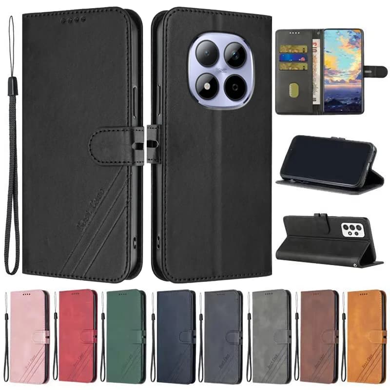 Custodia a Portafoglio in Pelle per Xiaomi Redmi Note 15 14 Pro Plus 5G, Cover Magnetica per RedMi Note 14 15 Pro 4G