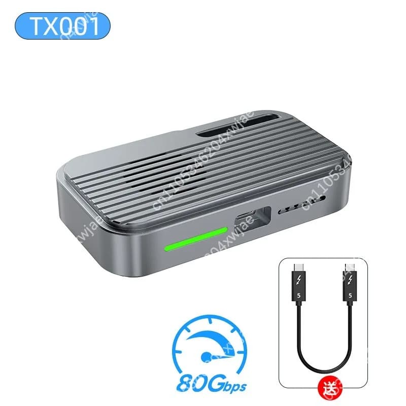 Custodia SSD esterna da 80 Gbps per M.2 NVMe, compatibile con USB4 40 Gbps e Thunderbolt, custodia per disco rigido portatile in alluminio veloce