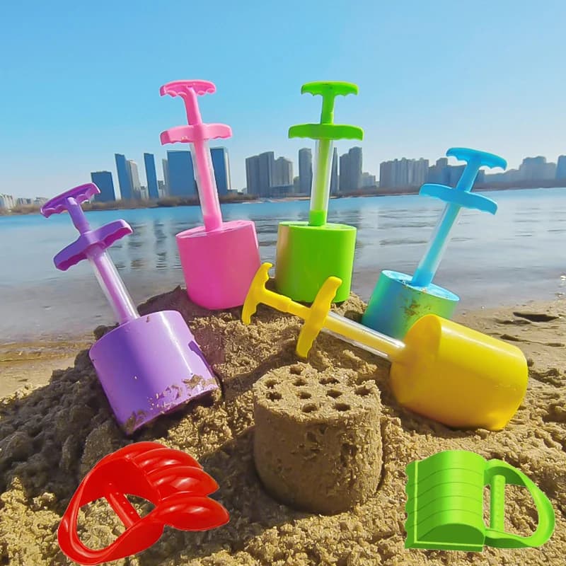 Stampi per sabbiera per bambini Giocattoli da spiaggia Pala Castello Costruzione Pareti di mattoni di sabbia Stampo Divertimento estivo Gioco al mare all'aperto Acqua Sabbia Giocattoli da neve