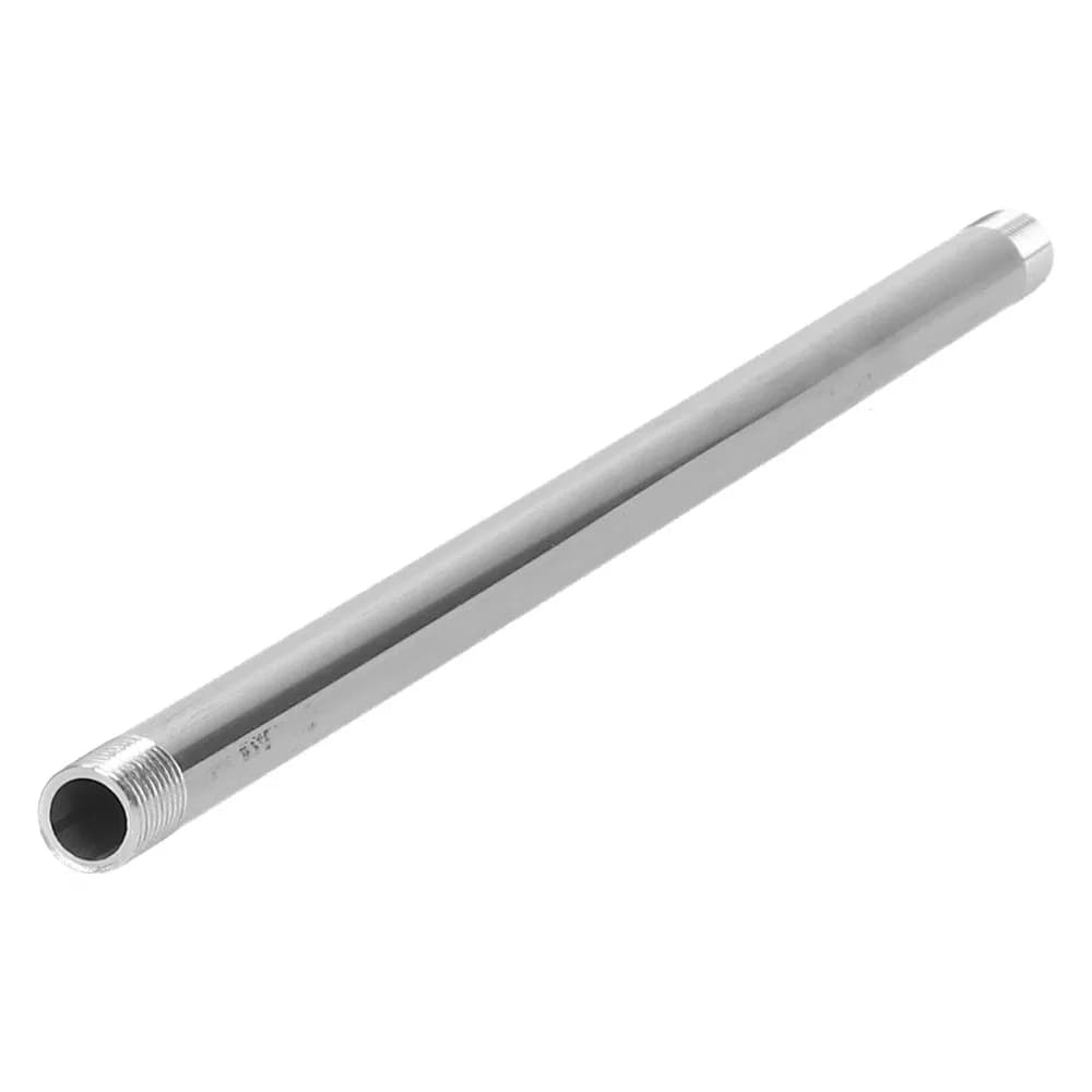 Tubo filettato con filettatura maschio G1/4, lunghezza 30 cm, giunto per tubo dell'acqua in acciaio inossidabile 304, installazione facile, tubo di collegamento acqua color argento