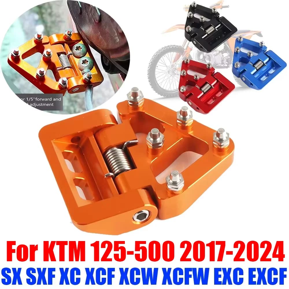 Per KTM SX SXF XC XCF XCW XCFW EXC EXCF 125 150 250 300 350 450 500 Accessori Moto Pieghevole Pedale del Freno Posteriore Punta Piastra