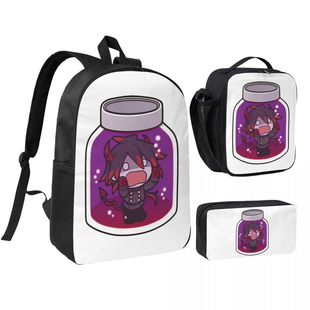 Bottling Ivlis Backpack Boys Girls BookBag School Bag Shoulder Bags 3ps Insulated Lunch Bag Pencil Case