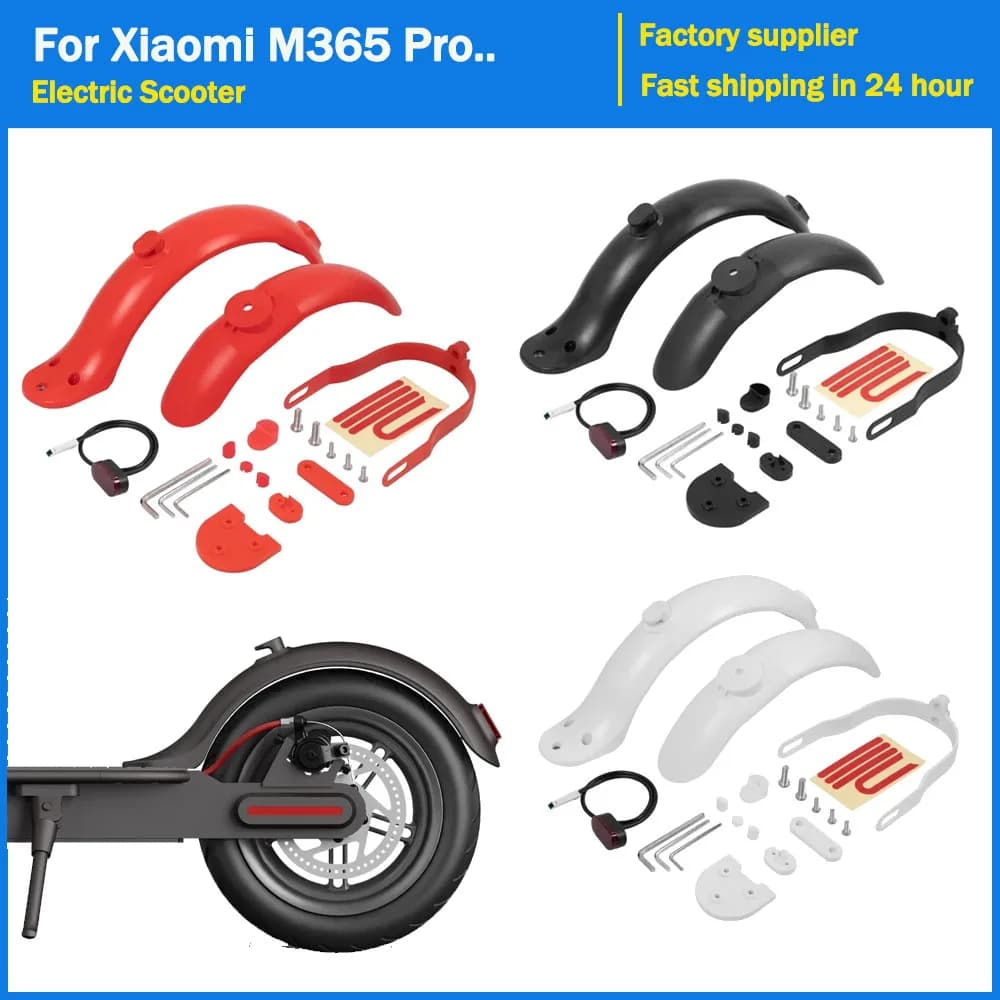 Aggiornamento Parafango per Xiaomi M365 Pro 1S Scooter Elettrico Fanale Posteriore Intensificare Pad Staffa di Supporto Kit Tappo In Gomma Ruota Posteriore Parafango