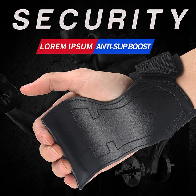2PC Fitness Palm guanti Pull-up Bench Press manubri protezioni per polsi in PVC Deadlift Booster Belt Deadlift Belt
