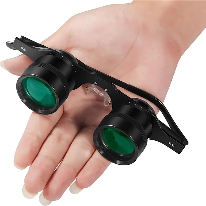 Binocolo da pesca Binocolo portatile Binocolo a mani libere Telescopio Zoom 10X Occhiali per la pesca all'aperto Birdwatching