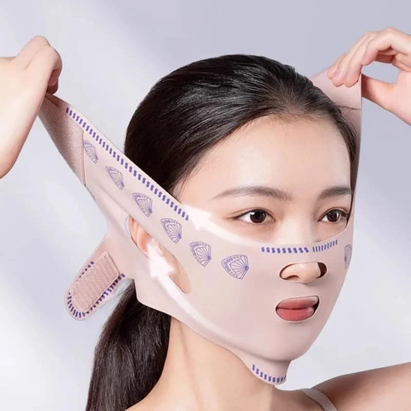 Benda Modellante Viso e Guance a V, Mask Lifting Anti-Walk, Face Lifting Belt, Night Mask for Beauty and Health