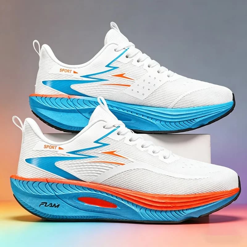 Scarpe da Corsa Casual con Piastra in Carbonio Specializzate per Maratona, Sneakers Sportive Traspiranti Leggere e Comode Antiscivolo per Uomo e Donna