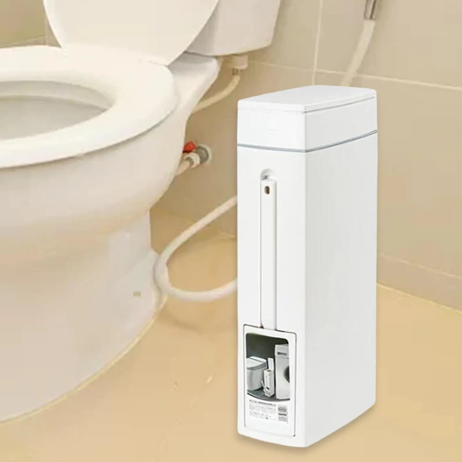 Cestino per rifiuti con scopino per WC, set scopino e cestino per WC, elegante decorazione per la casa