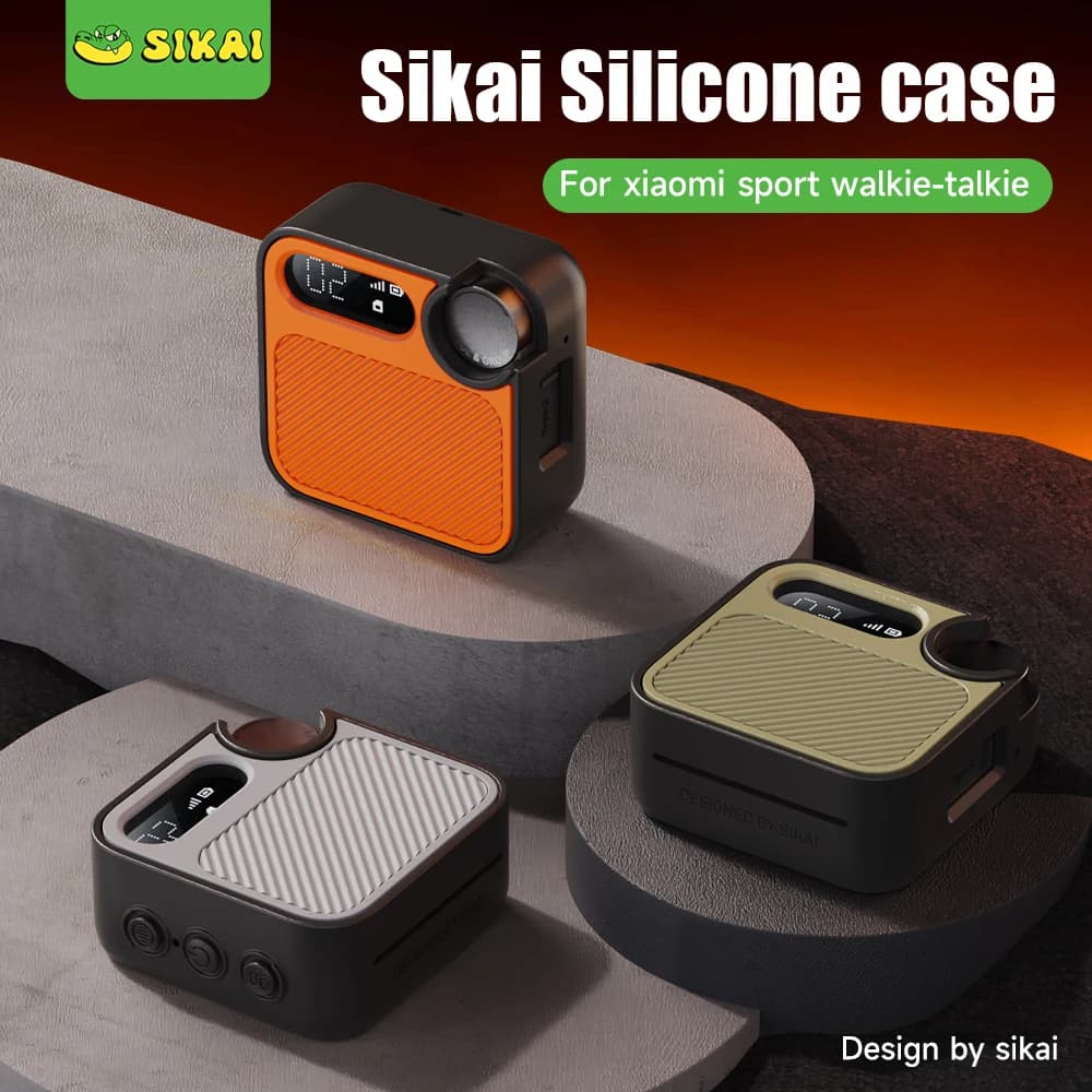 Custodia in silicone antiurto Sikai per walkie-talkie sportivo Xiaomi - Custodia protettiva durevole per escursioni in campeggio e avventure all'aria aperta