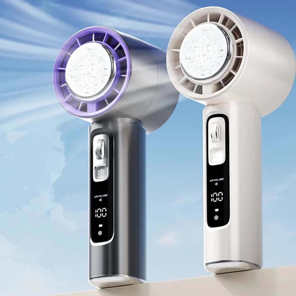 2024 Nuovo ventilatore elettrico portatile ad alta velocità per refrigerazione a semiconduttore 4000mAh USB portatile ricaricabile piccolo ventilatore esterno