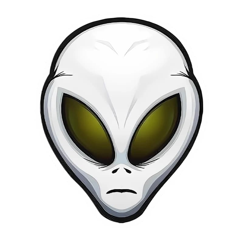 Cartoon Alien Grey Adesivi per auto Decalcomanie in vinile impermeabili Protezione solare antigraffio Accessori per decalcomanie fini