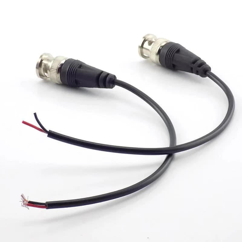 BNC Connector Male to Double Female Plug DC Power Cable Pigtail Wire Adapter Line For CCTV Camera Home Security BNC Monitor A5