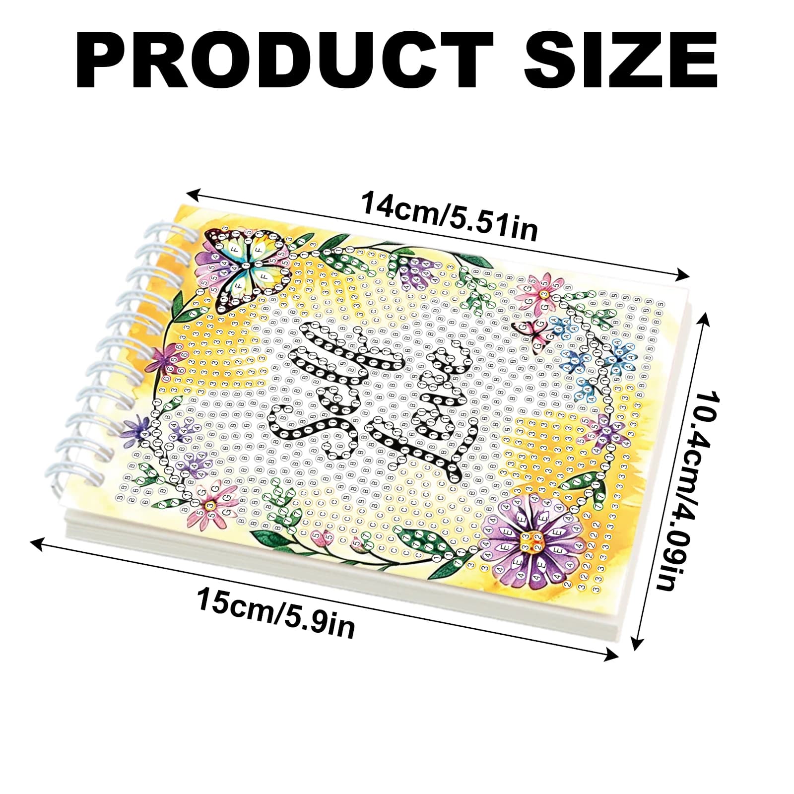 2pcs Gem Art Sketchbook Special Shaped 5D Diamond Art Painting Notebook with Tools for Adults Beginners Holiday Birthday Gift