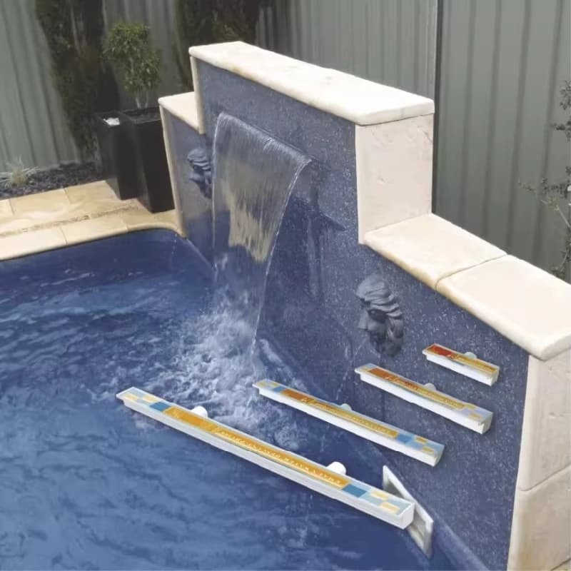 Swimming pool waterscape pool colorful waterfall water curtain water curtain