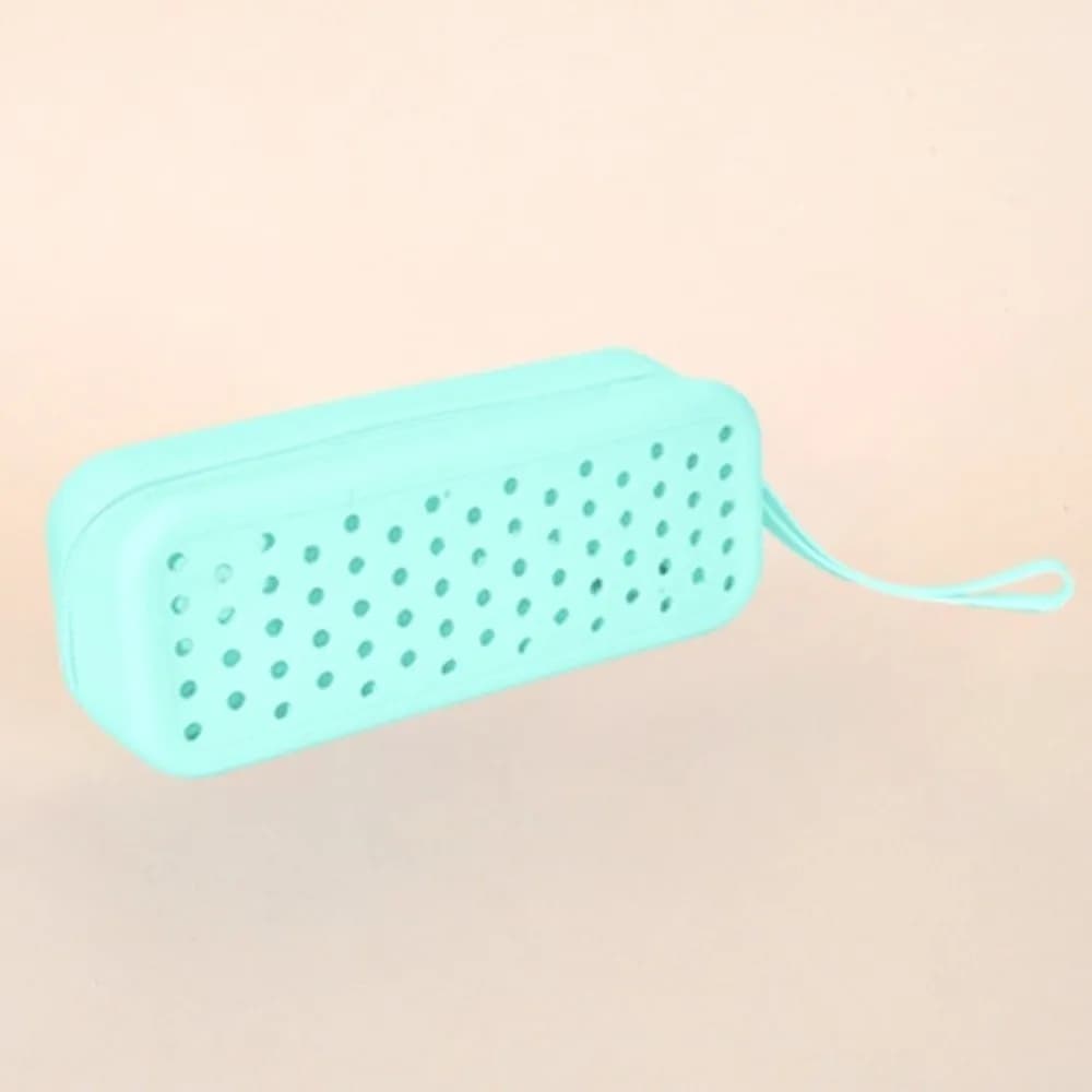 Silicone Portable Case for Swimming Eyelets, Perforated and Resistant Storage Box, Breathable Protection for Swimming Eyes, Travel Usage