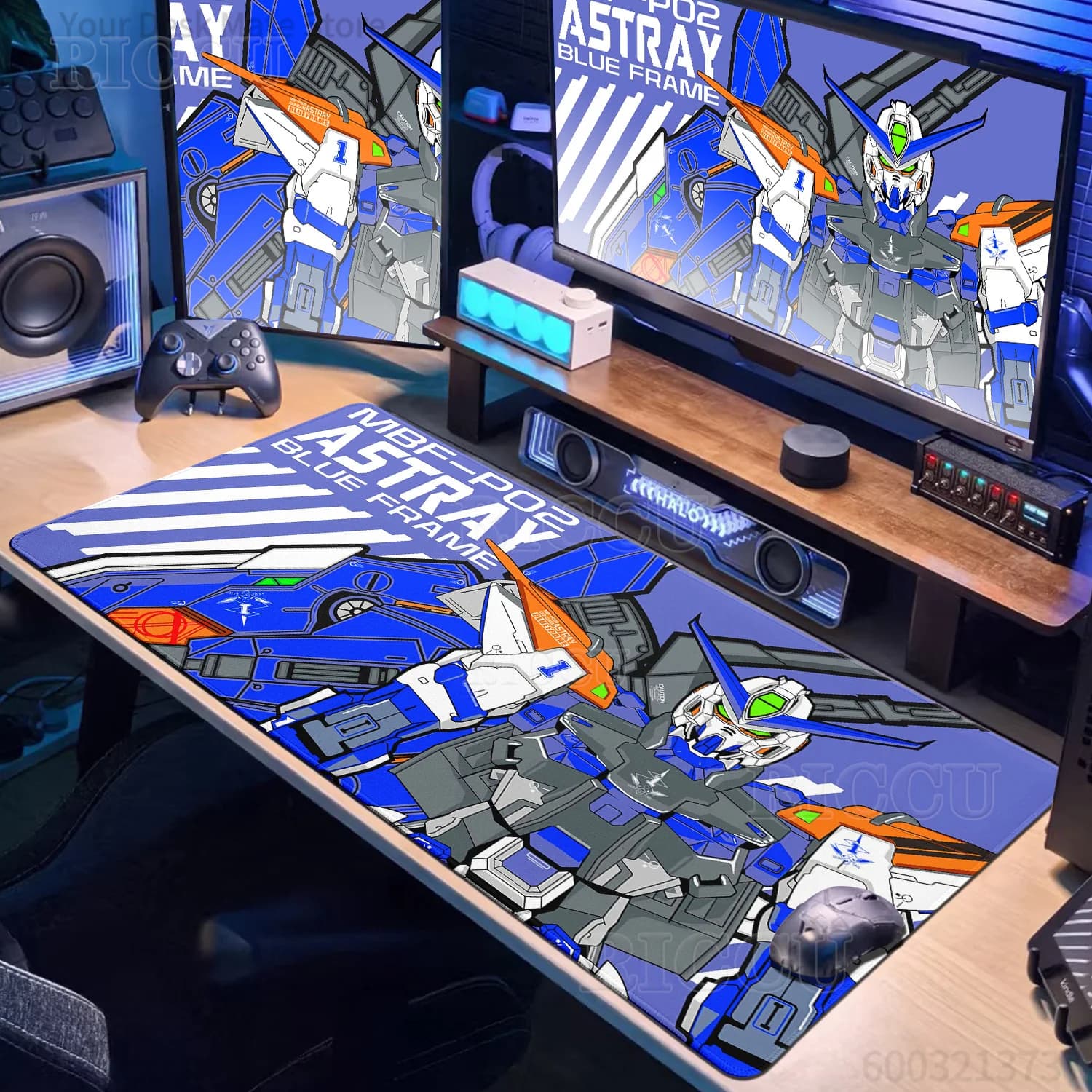 Tappetino da scrivania per PC Gaming Lager G-Gundam Anime, antiscivolo, accessori, robot fantastico, per giocatori e-sport, tappetino per mouse per laptop, tappetino da ufficio