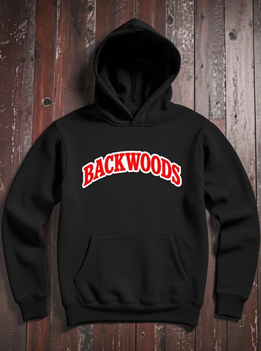 Felpa con cappuccio da uomo Backwoods blu vibrante, tasca a marsupio, polsini a costine, autunno inverno, lavabile in lavatrice