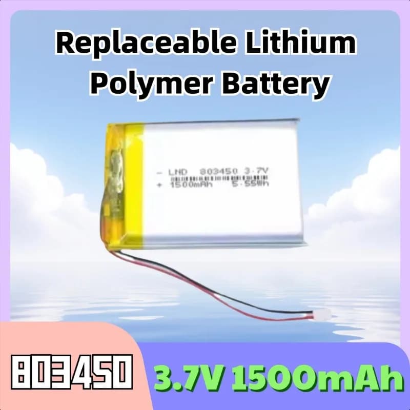 803450 Batteria al Litio Polimero Sostituibile 3.7V 1500mAh per MP5, Fotocamera, Navigatore GPS, Auricolare Bluetooth, Walkie-talkie