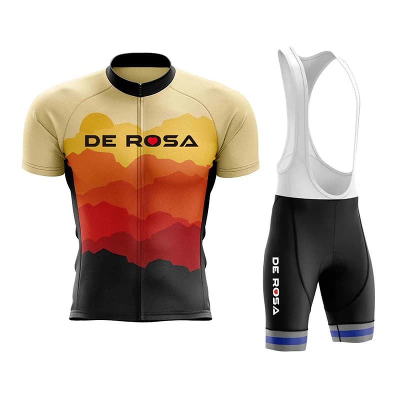 2026 de rosa cycling jersey set Men's Breathable Road MTB Bike Bib Cushion Shorts Maillot Ciclismo Quick Drying Cycling Clothing