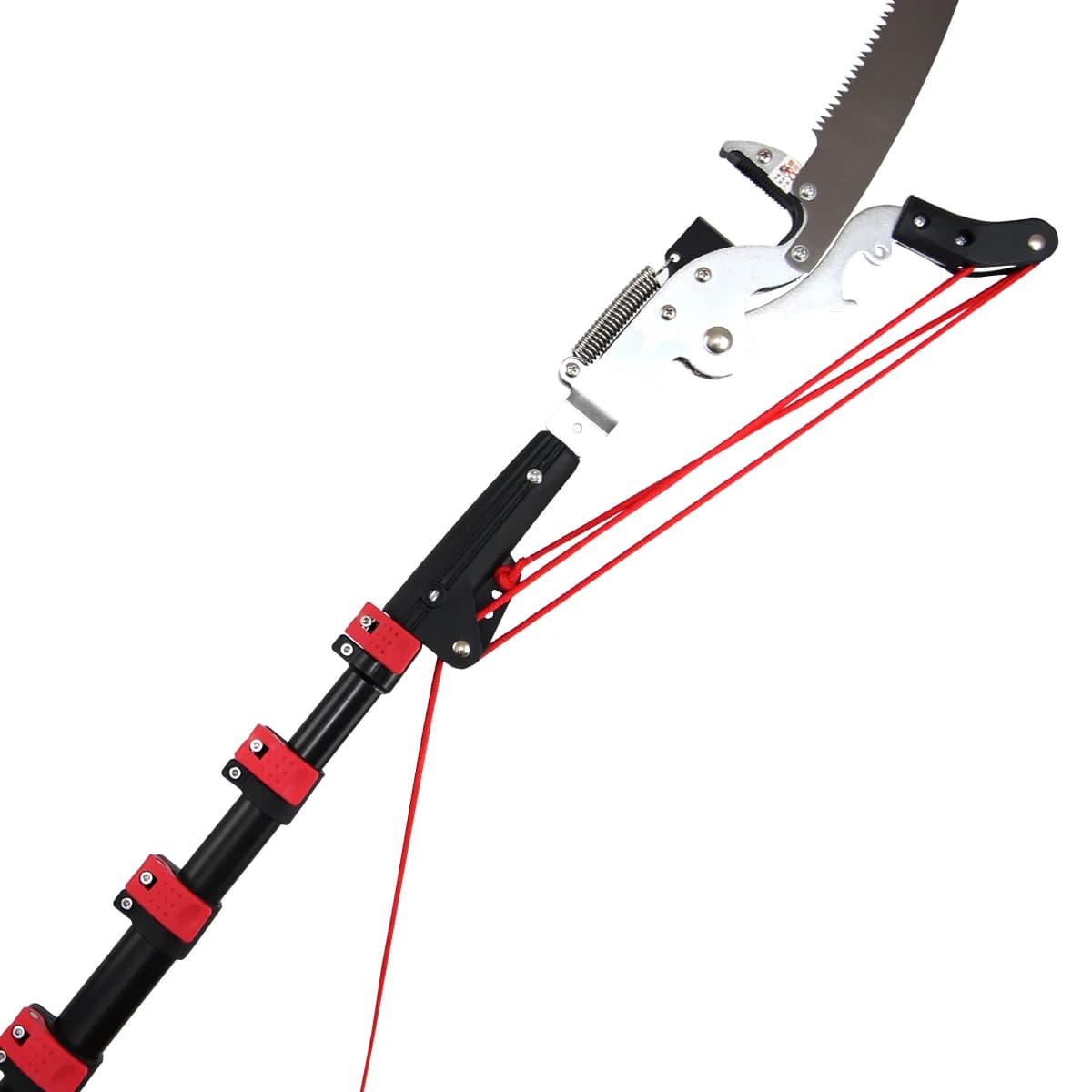 For 24 ft Telescopic Pruning Shears Industrial Grade Folding Feature Sk5 Blade Rubber Handle Garden Tools