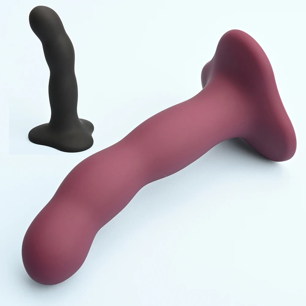 Silicone Anal Dildo,Curved Anus Butt Plug With Suction Cup,Flexible Shaft Analplug Buttplug Butplug,Sex Toys