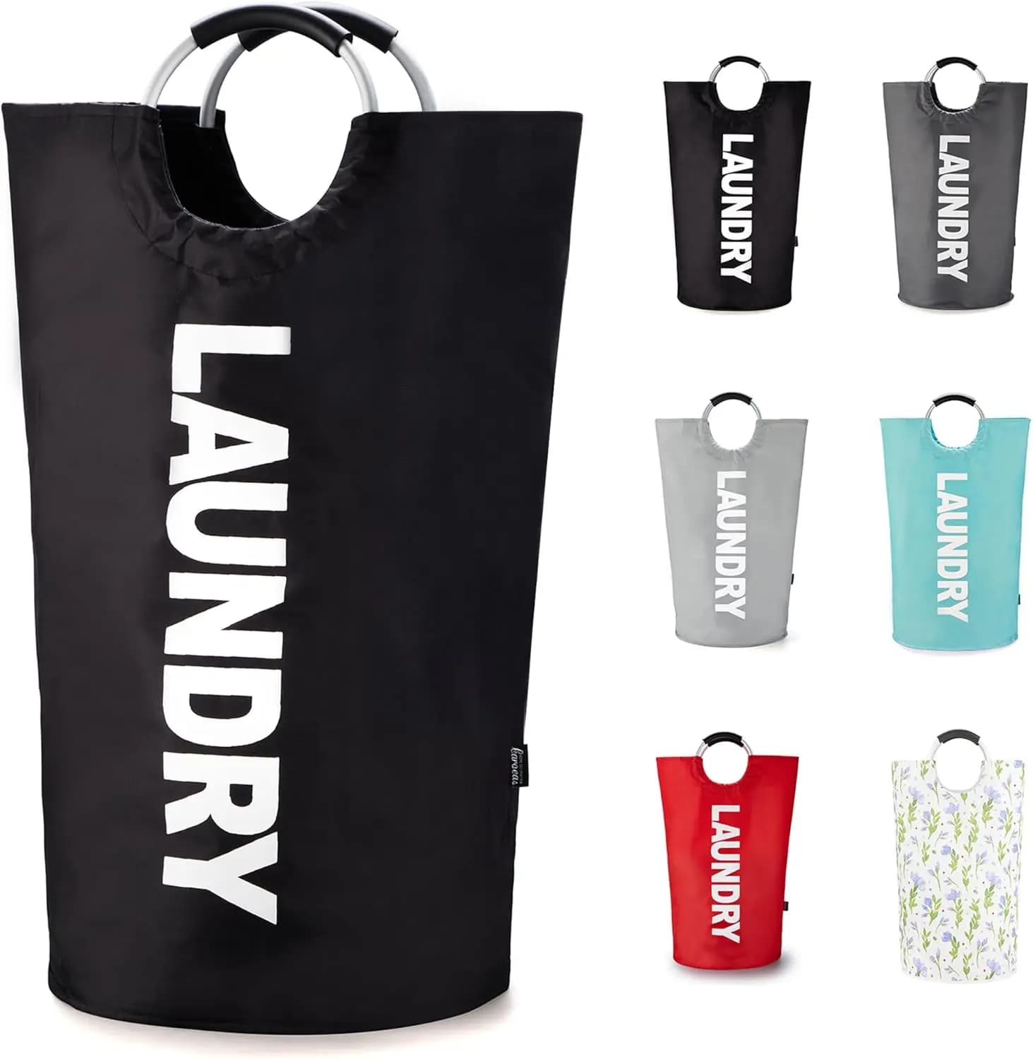 Cesto per Bucato da 90L (13 Colori), Cesto Impermeabile per Biancheria, Borsa per Bucato con Manici Imbottiti, per Vestiti