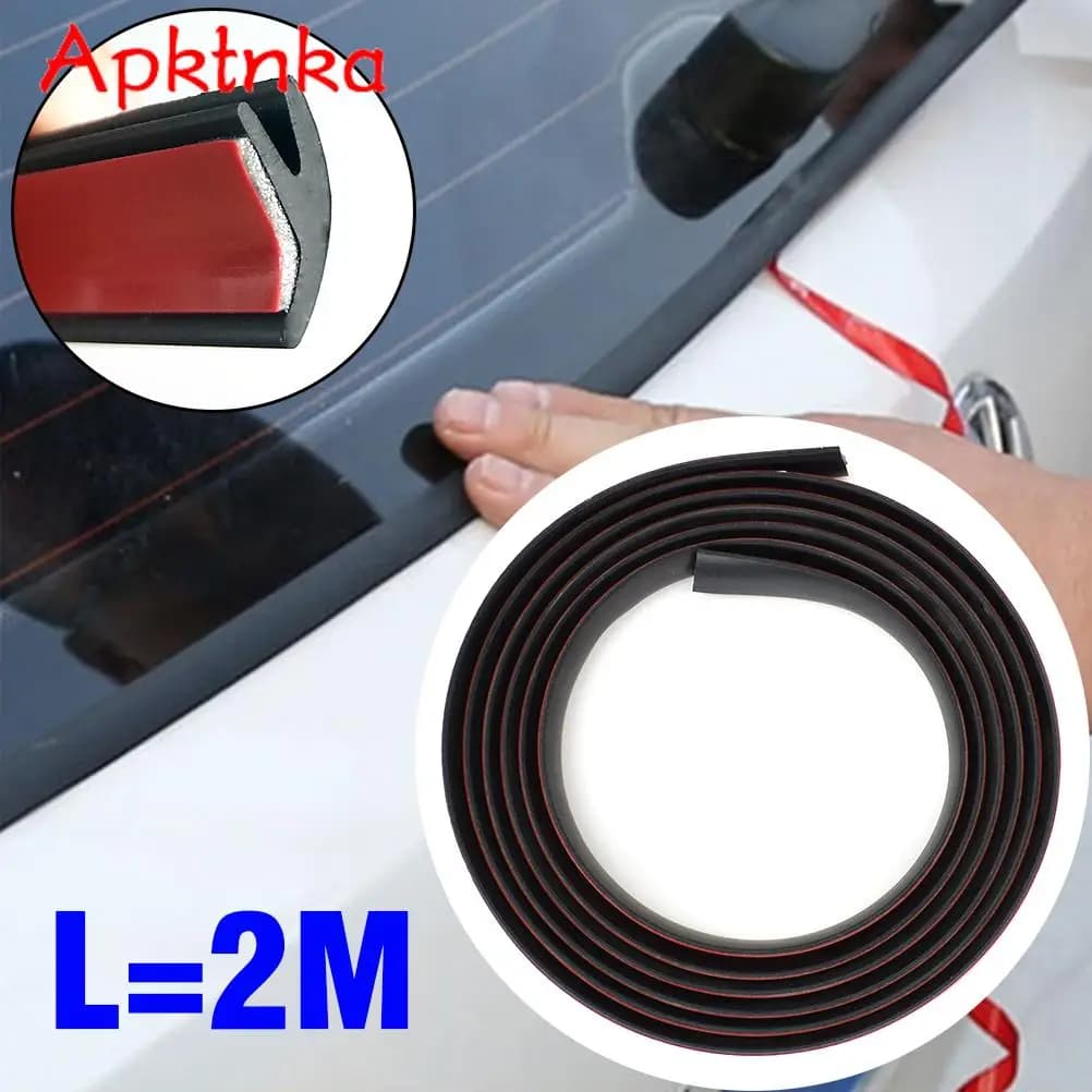 APKTNKA Universal Car V Shape guarnizione in gomma striscia meteorologica parabrezza vetro cavo modanatura del bordo della finestra decorare guarnizione 2M