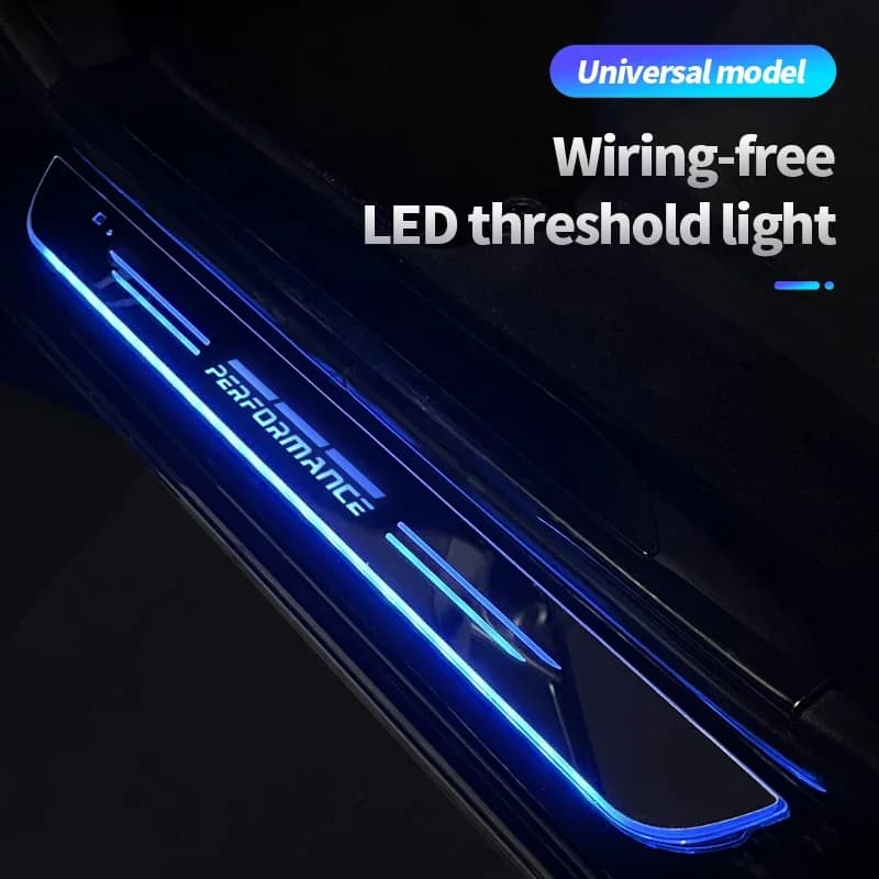 Personalizzato auto benvenuto porta illuminato davanzale luce Logo lampada LED auto Scuff piastra pedale per BMW1 2 3 4 5 7 serie X1 X3 X4 X5 X6