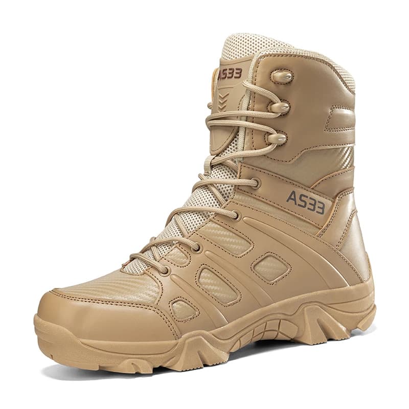 Men's High-Top Tactical Boots, Breathable Combat Training Boots, Plus-Size Non-Slip Wear-Resistant Outdoor Hiking Boots