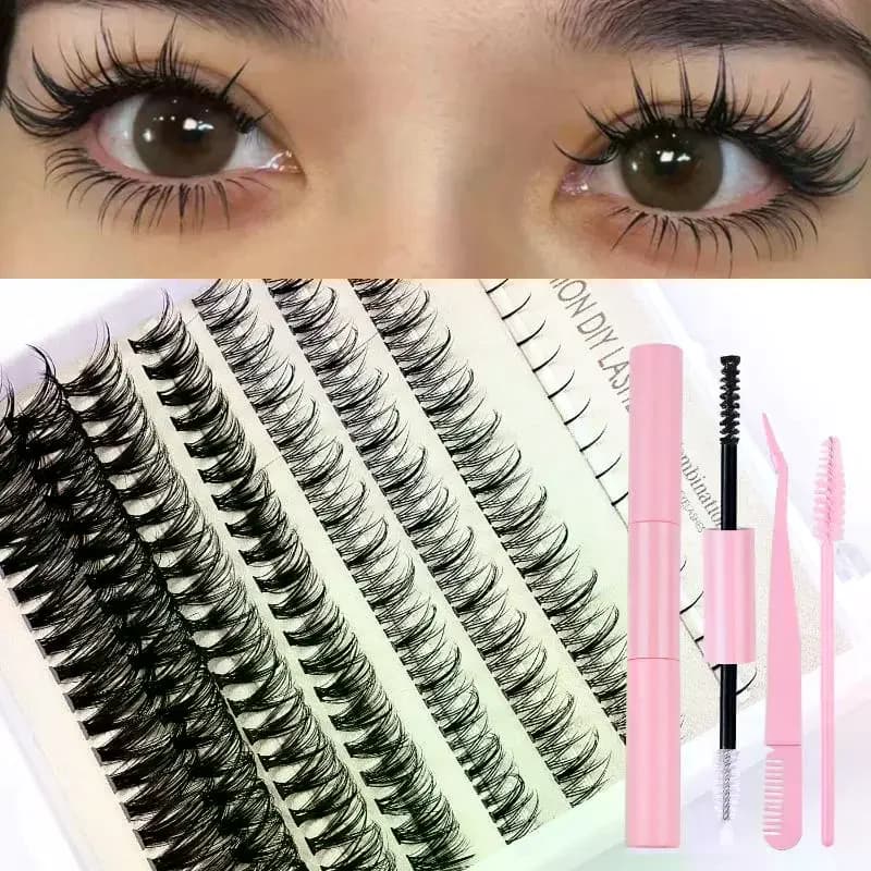 282 Clusters Individual False Eyelashes Natural Mink False Lashes Extension Volume Fake Eyelash Cluster Makeup Cilia