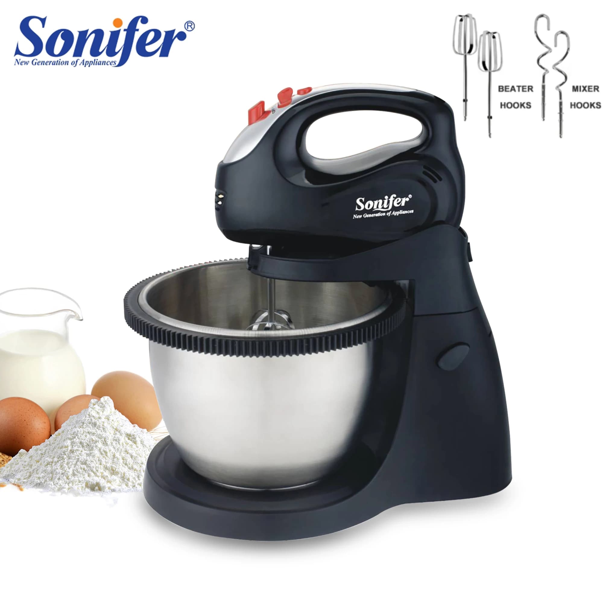 Professional Kitchen Robot Kitchen Aid Chef Machine 250W Food Blender Cream blender for cakes with 3L Bowl Charm Sonifer