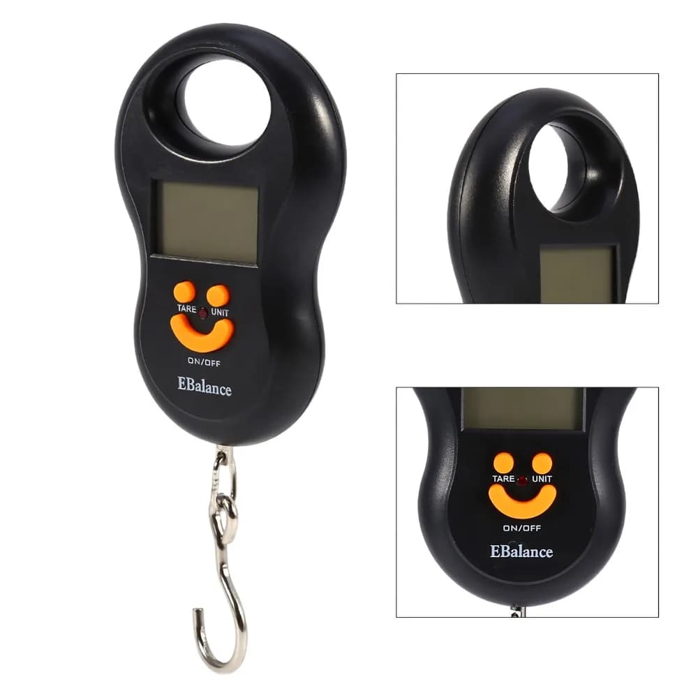 ABS Digital Hanging Scale LCD Display Backlight Electronic Weigting Luggage Hook Scale Hook Design Pocket Size